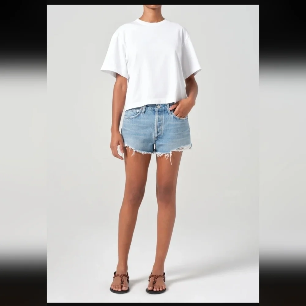 Agolde Parker Vintage Cut Off Short In Animate